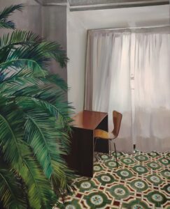Interior con palmera_Lara Pintos | Mujeres Mirando Mujeres | Lucía Carballeda
